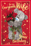 Me To You Tatty Teddy 'Gorgeous Wife' Luxury 3D Birthday Card 6 x 9 Inches - Official Collection