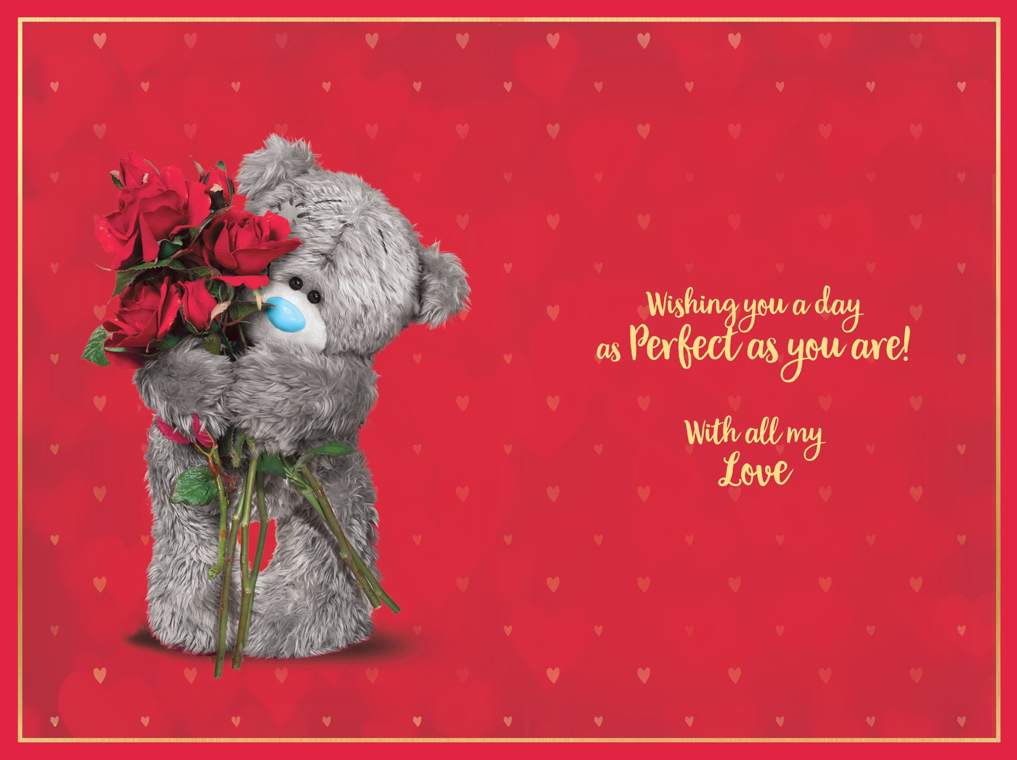 Me To You Tatty Teddy 'Gorgeous Wife' Luxury 3D Birthday Card 6 x 9 Inches - Official Collection