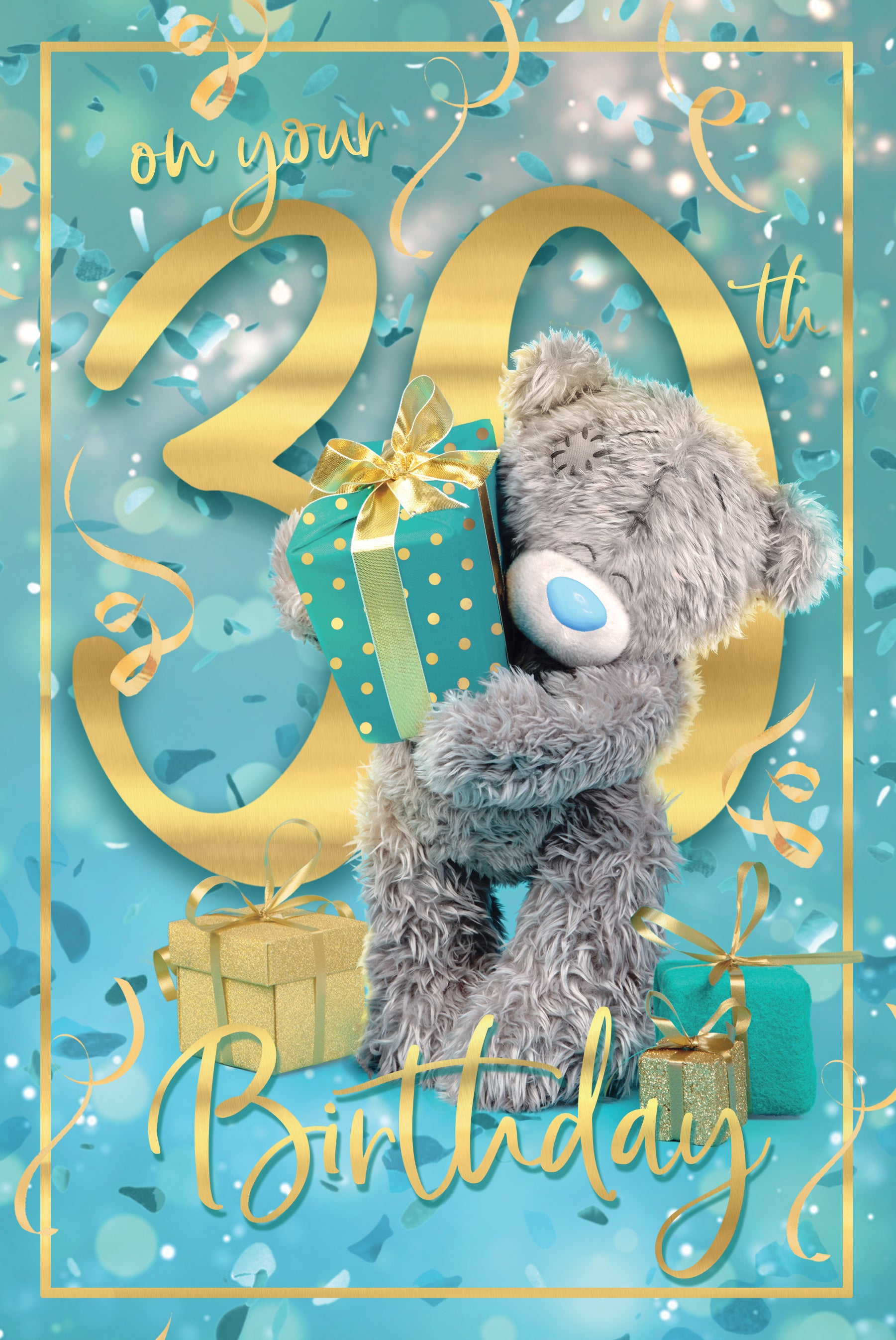 Me to You 30th Bear Holding Gift Greeting Card