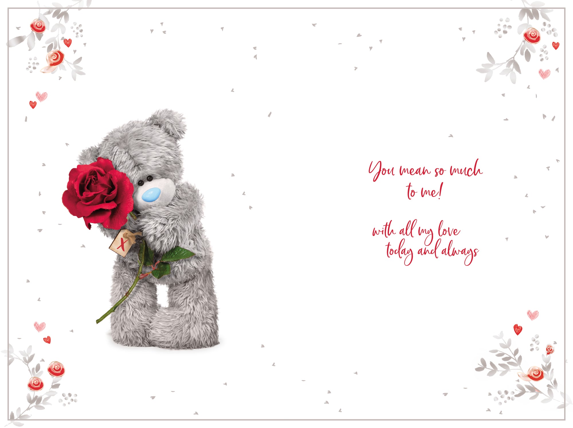 Me to You Tatty Teddy Luxury 3D Wedding Anniversary Keepsake card