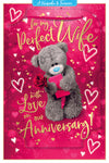Me to You Tatty Teddy Anniversary 3D Keepsake Card For My Perfect Wife 6 x 9 Inches (15 x 22cms)