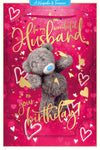 Me to You Tatty Teddy Romantic 3D Photo Finish Keepsake Birthday Card For A Wonderful Husband 6 x 9 Inches - Official Collection