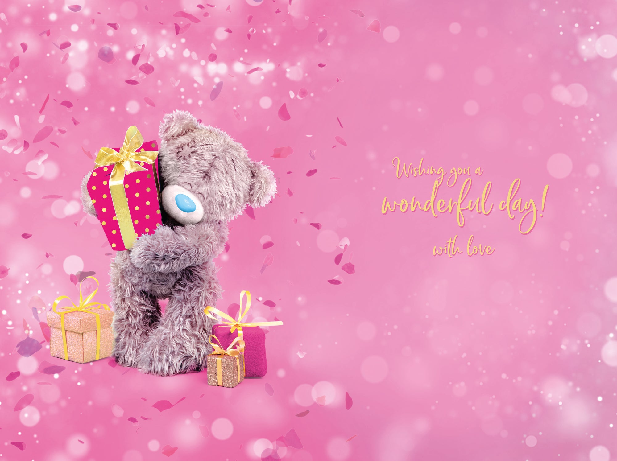 Me To You Tatty Teddy 3D 30th Birthday Keepsake Card For Friends Or Family, Tatty Teddy Holding A Gift 15.2 x 22.8 cm - Official Collection