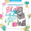 Me to You Tatty Teddy 3D Luxury Keepsake Birthday Card, Great Big Birthday Wishes 6 x 6