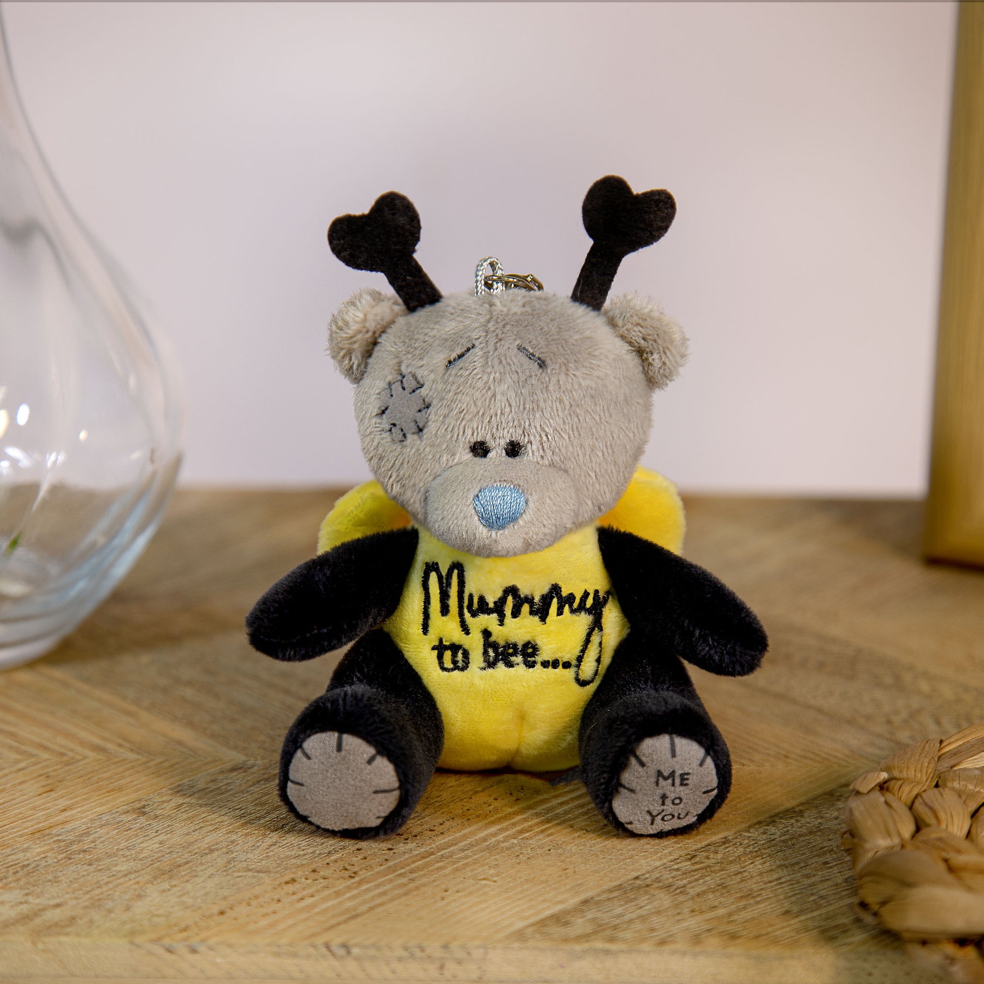 Me to You Tiny Tatty Teddy Mummy To Bee Plush Keyring - Cute Pregnancy Or Baby Shower Gift, 8cm-High - Official Collection