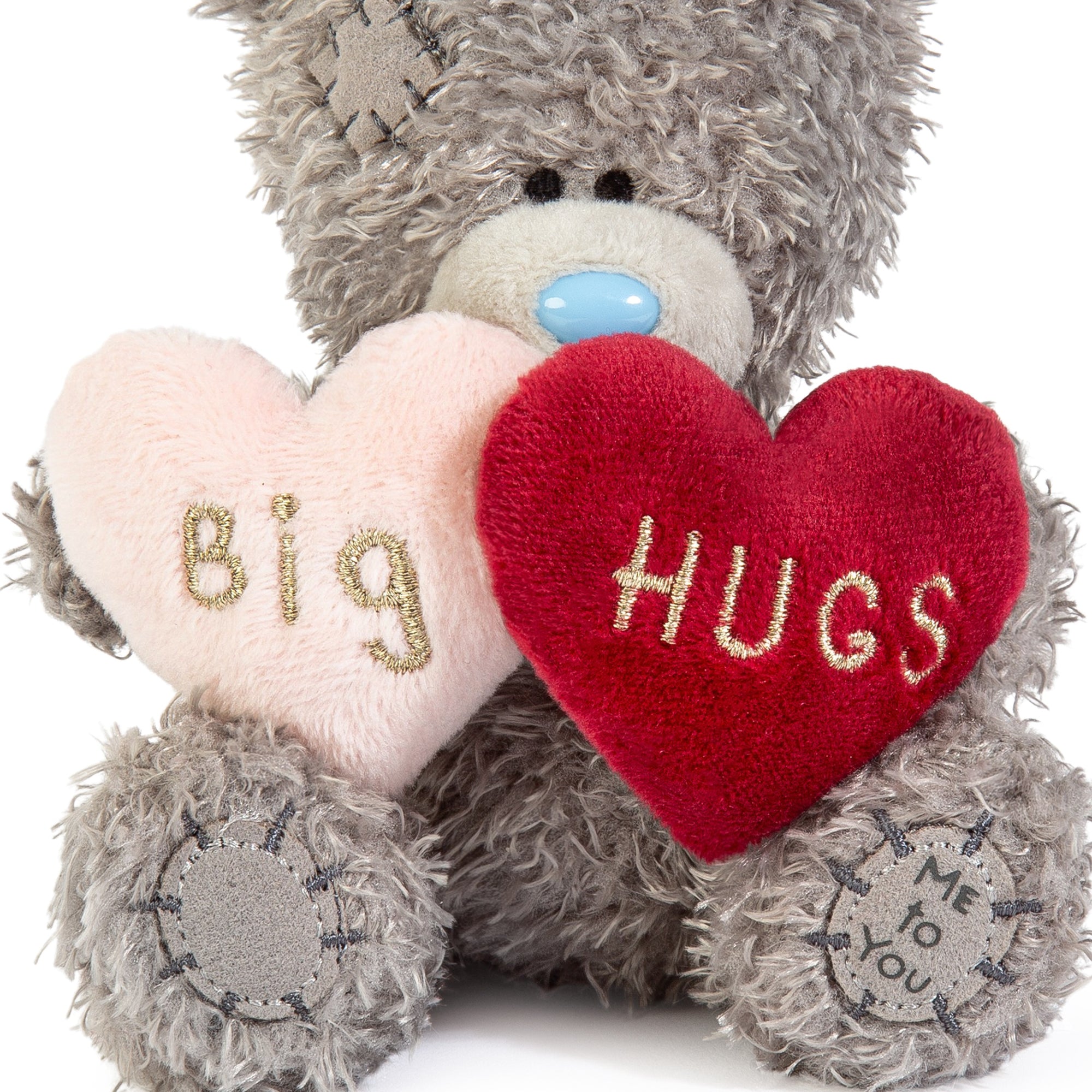 Me to You Tatty Teddy Plush 10cm-High Big Hugs Bear With Padded Faux Fur Hearts