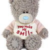 Me to You Tatty Teddy Plush 10cm-High Bear Wearing Cute 'You Make Me Smile' T-Shirt - Official Collection