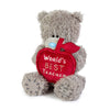 Me to You Tatty Teddy Plush 10cm-High Thank You Teacher Bear Holding 'World's Best Teacher' Apple - Official Collection