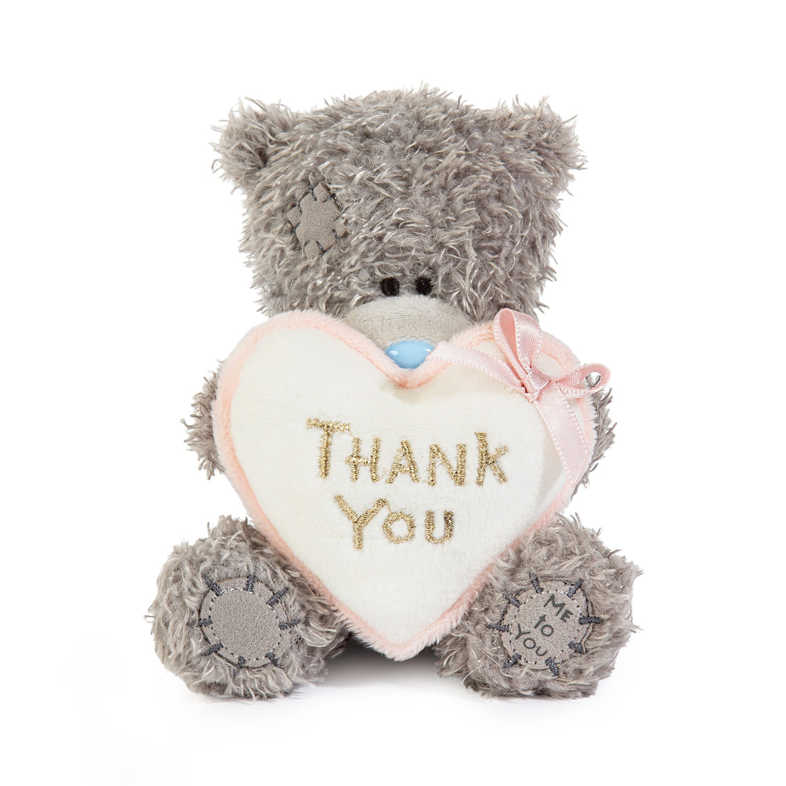 Placca Regalo Me To You Con Tatty Teddy - "I Love You To The Moon And Back" A Forma Di Cuore Con Specchio, Blu E Grigio