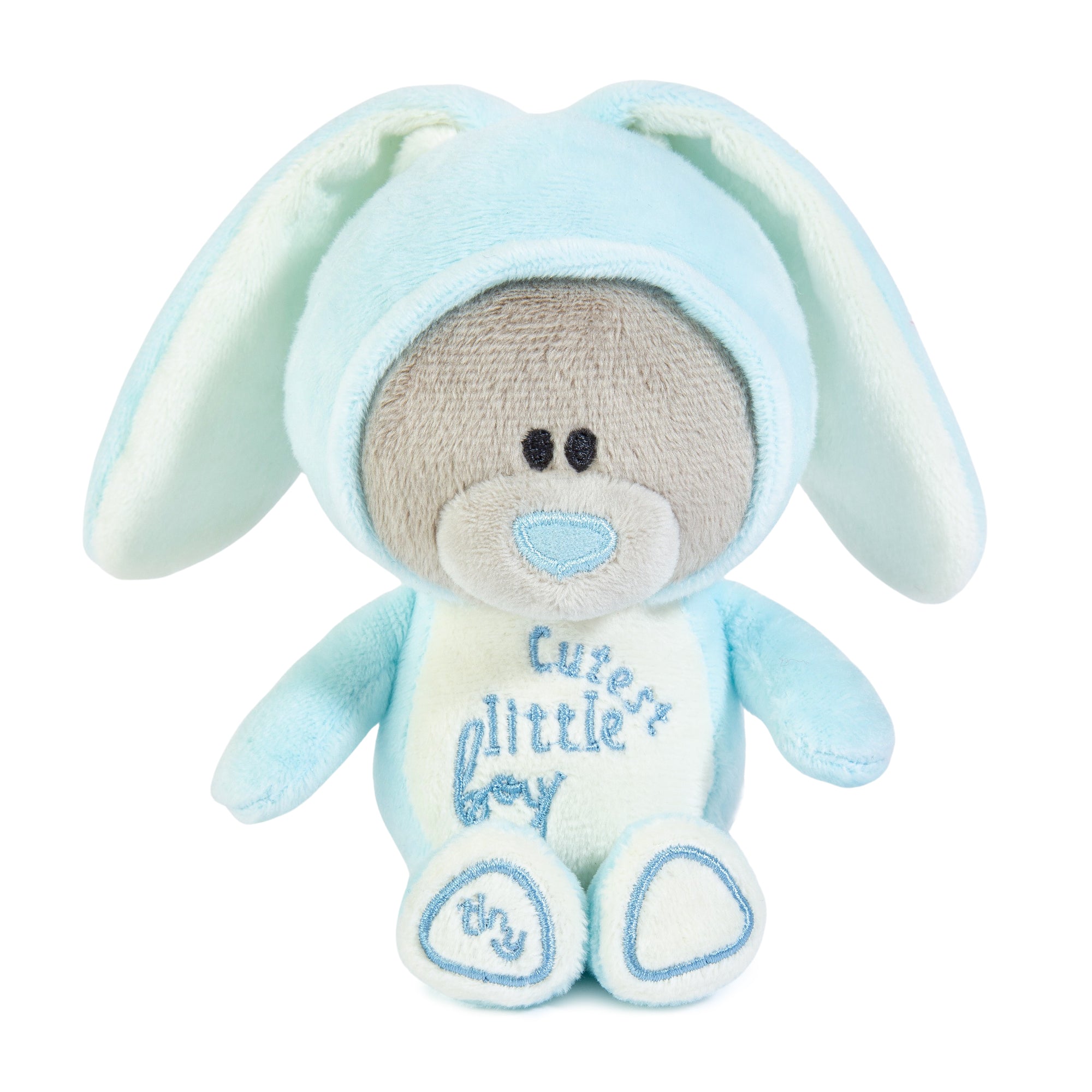 Me to You Tiny Tatty Teddy New Baby Boy Plush Bear In Bunny Onesie, 10cm Bear - Official Collection