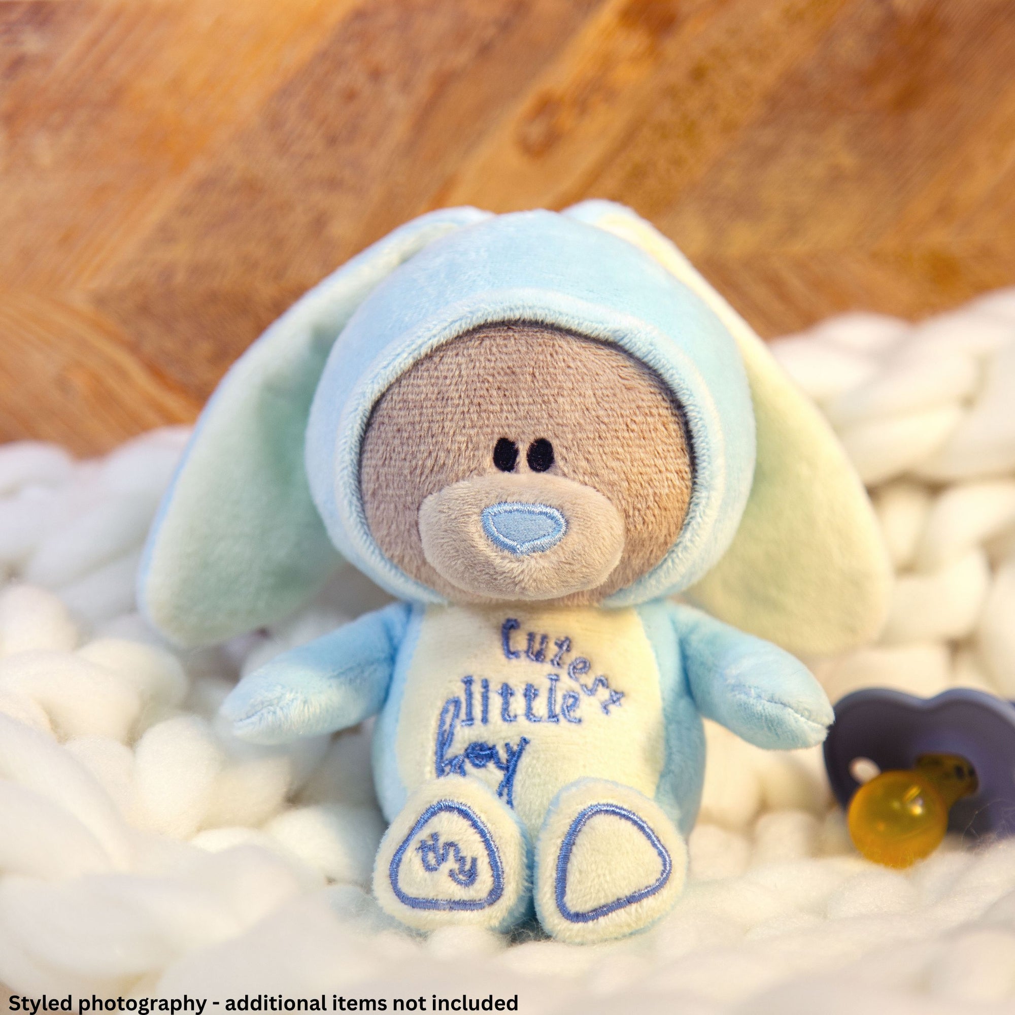 Me to You Tiny Tatty Teddy New Baby Boy Plush Bear In Bunny Onesie, 10cm Bear - Official Collection