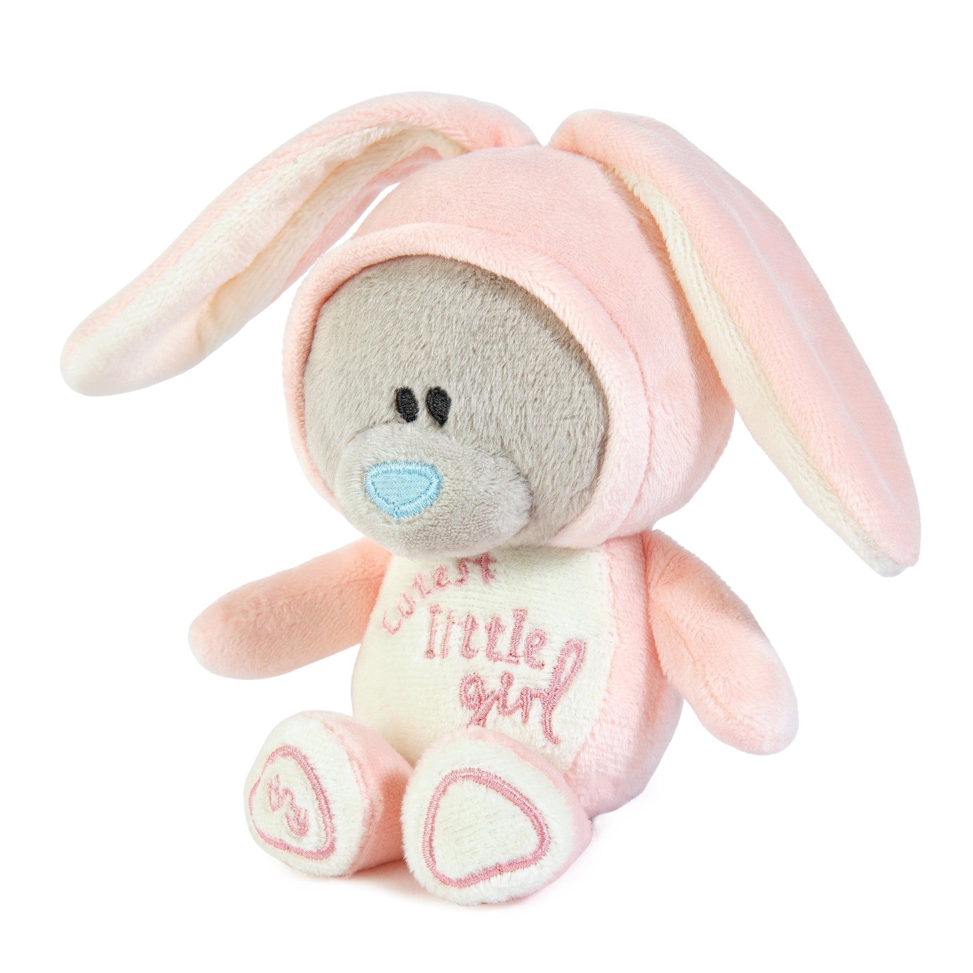 Me to You Tiny Tatty Teddy New Baby Girl Plush Bear In Bunny Onesie, 10cm Bear - Official Collection
