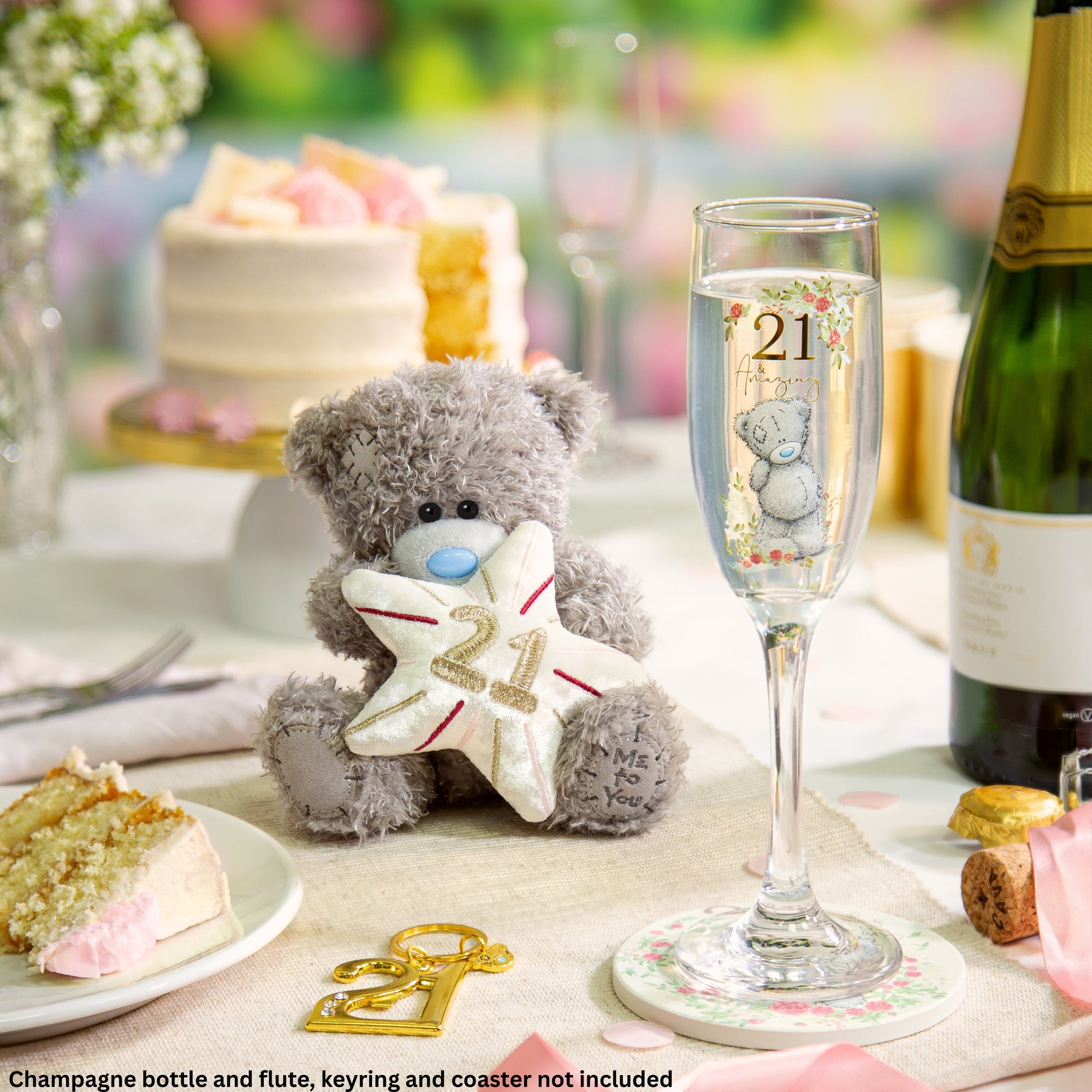 Me to You Tatty Teddy Plush 15cm-High 21st Birthday Bear On Luxury Gift Plinth - Official Collection