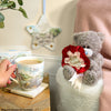 Me to You Tatty Teddy Plush 15cm-High Bear With Best Friend Rosette On Luxury Gift Plinth - Official Collection