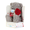 Me to You Tatty Teddy Plush 15cm-High I Love You Bear With Rose On Luxury Gift Plinth - Official Collection