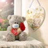 Me to You Tatty Teddy Plush 15cm-High I Love You Bear With Rose On Luxury Gift Plinth - Official Collection