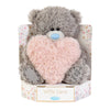 Me to You Tatty Teddy Plush 15cm-High 'With Love' Bear Holding Fluffy Heart On Luxury Gift Plinth - Official Collection