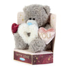 Me to You Tatty Teddy Plush Bear Holding Three Embroidered Hearts