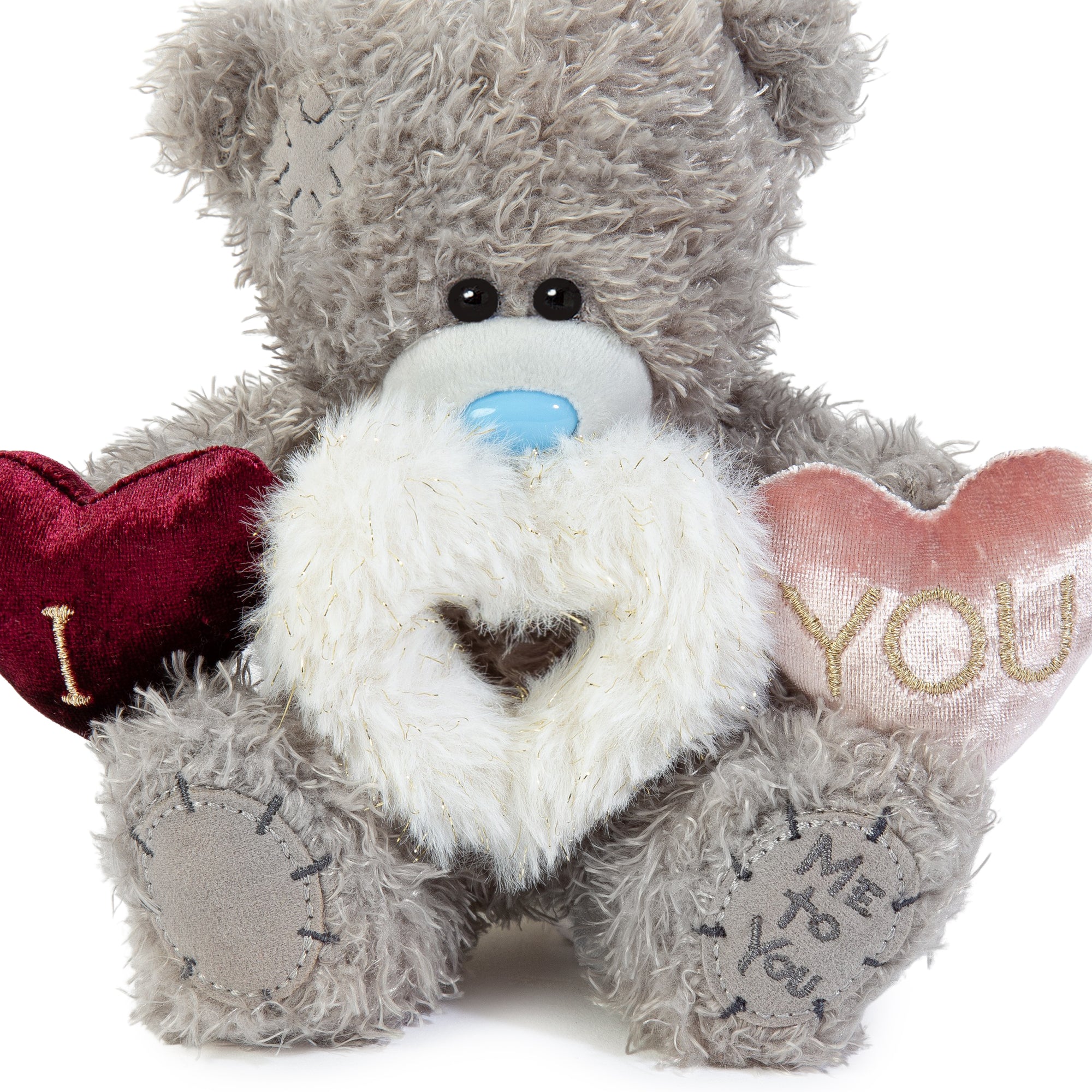 Me to You Tatty Teddy Plush Bear Holding Three Embroidered Hearts