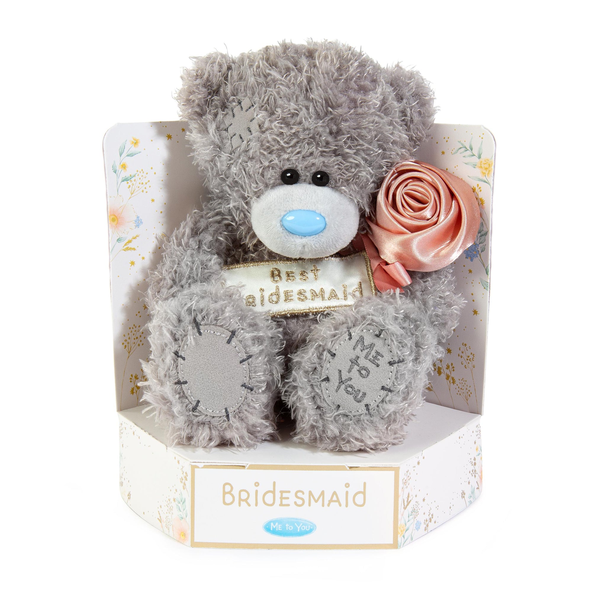 Me to You Tatty Teddy 'Best Bridesmaid' 15cm Plush Bear Wedding Day Bridesmaid Gift - Official Collection
