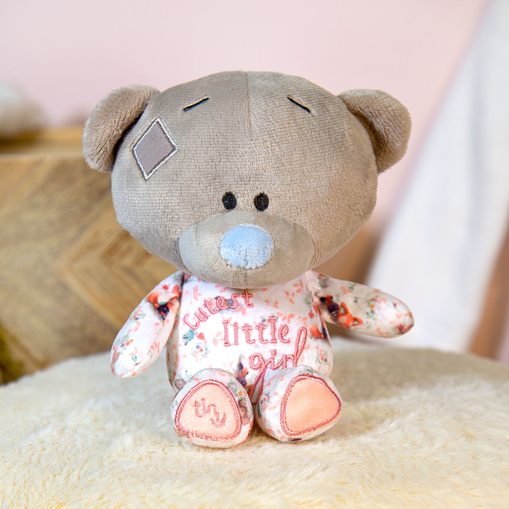 Me to You Tiny Tatty Teddy New Baby Girl Plush, 15cm Bear - Official Collection