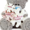 Me to You Tatty Teddy Plush Bear Holding Hugs & Kisses Snowflakes, 21-cm High Bear