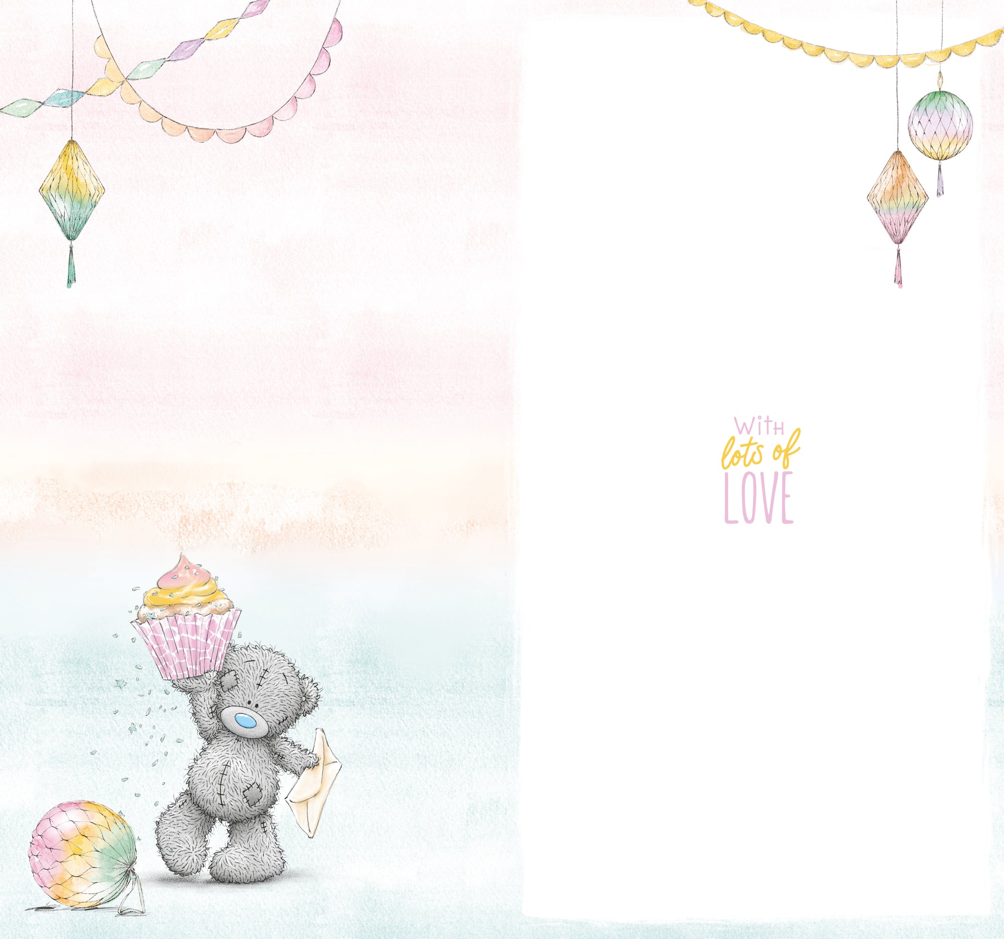 Me to You Birthday Card Tatty Teddy With Cupcake