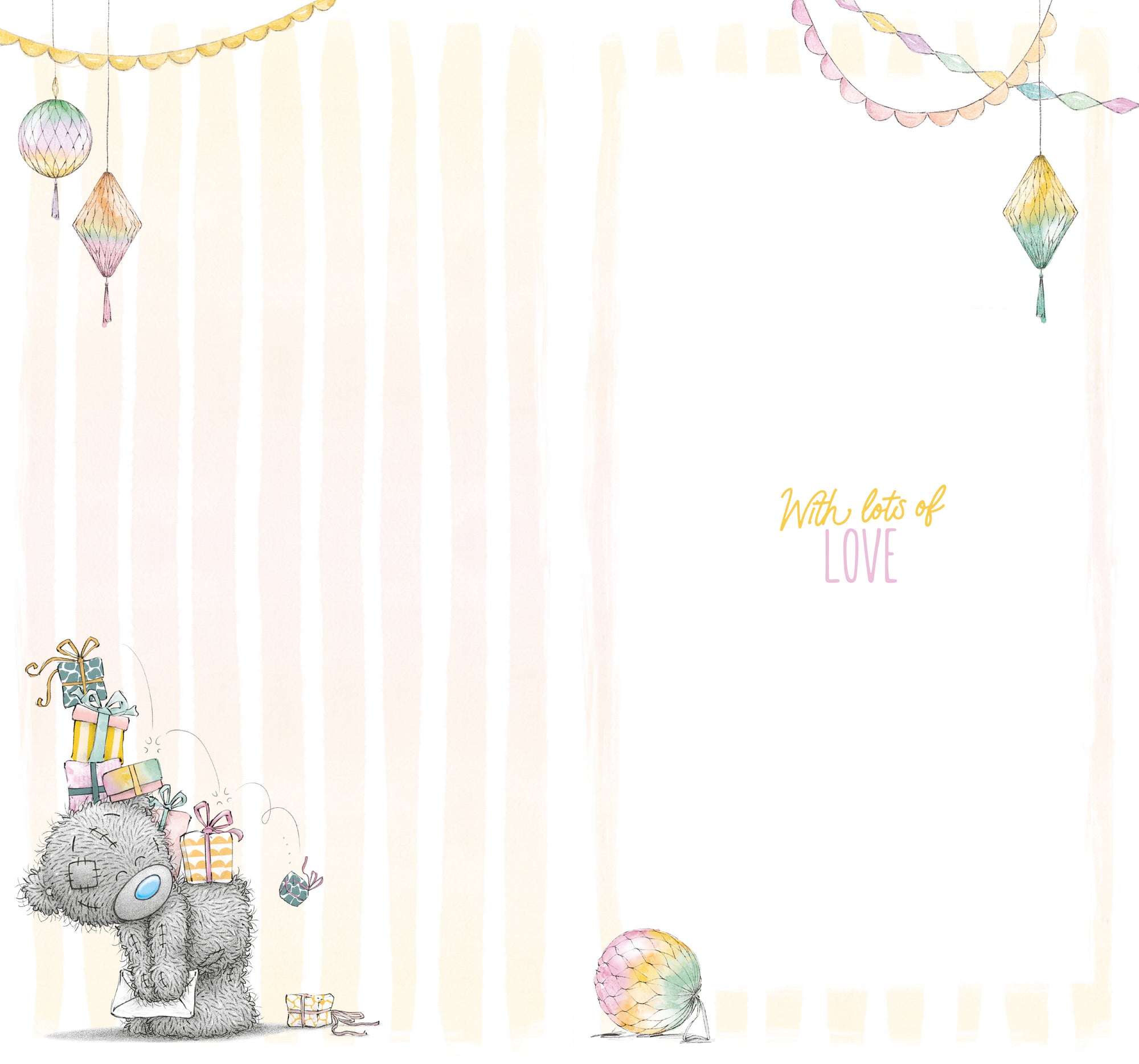 Me to You Birthday Card Tatty Teddy With Balloon