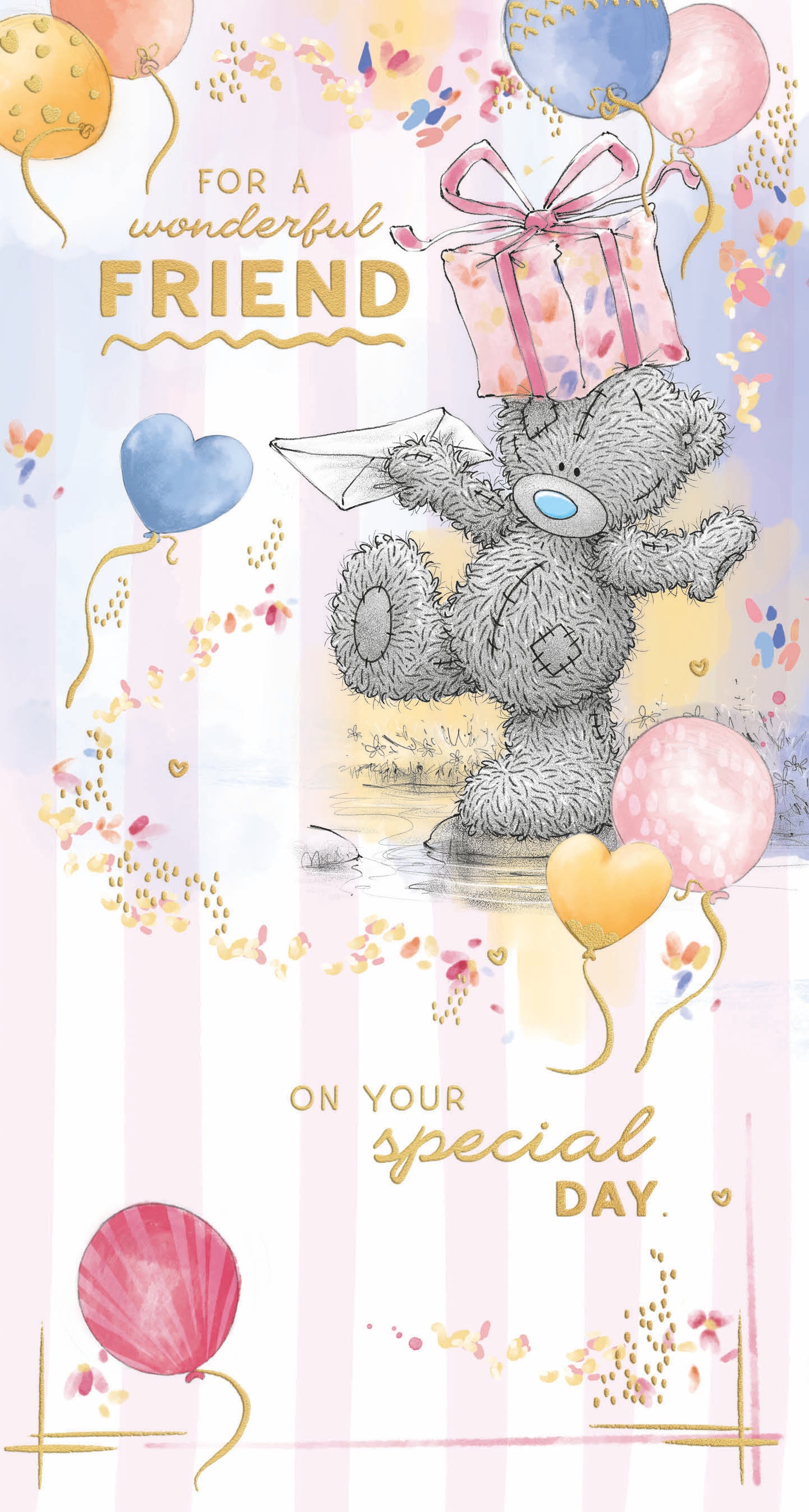 Me to You Birthday Card For A Wonderful Friend, 5 X 9 inches - Official Collection