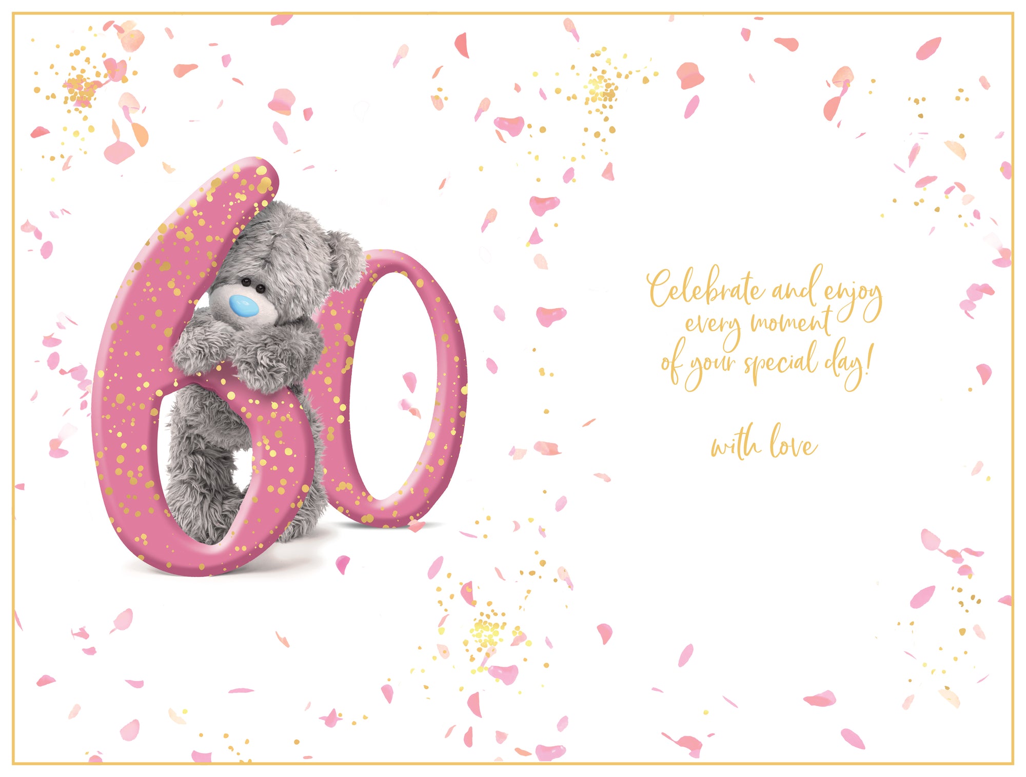 Me to You 60th Birthday Card Tatty Teddy Photo Finish Design