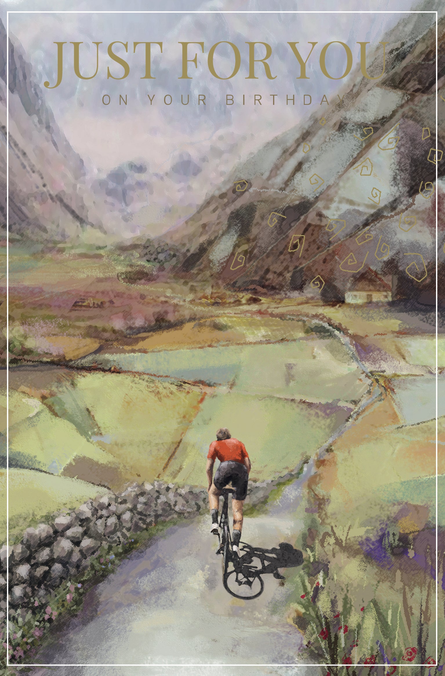 Just For You On Your Birthday Greeting Card By Wishing Well Studios 5 x 8 Inches