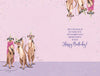 Funky Birthday Card With Meerkats For Friend Or Relative by Wishing Well Studios 5 x 8 Inches