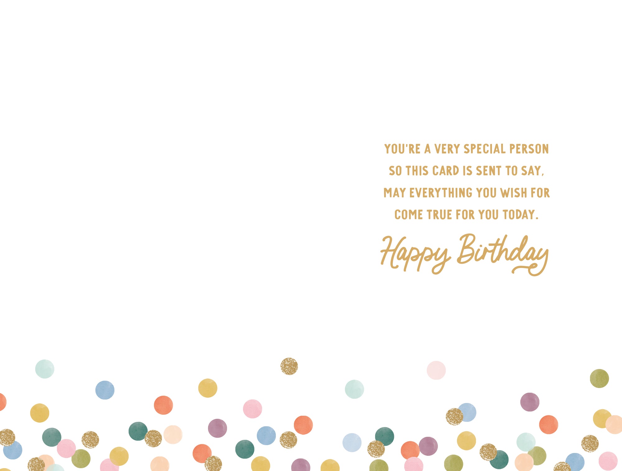 To A Very Special Friend Colourful Contemporary Spots And Dots Birthday Card Designed By Wishing Well Studios, 5 X 8 Inches