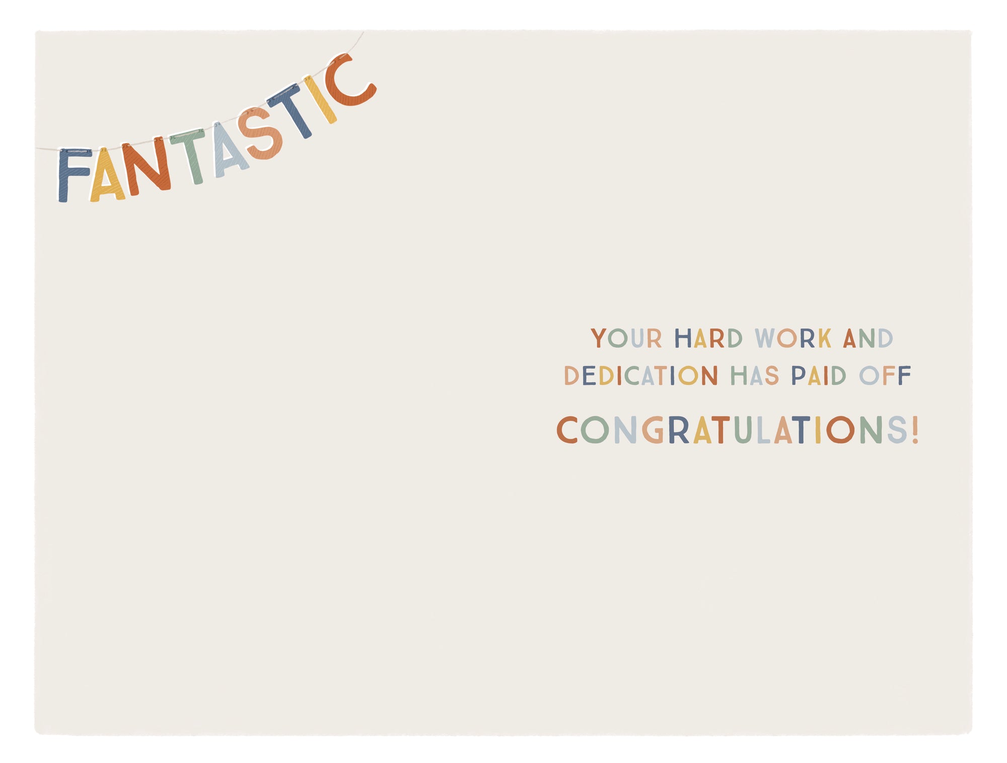 Congratulations Bunting Greeting Card By Wishing Well Studions, 5 X 8 Inches