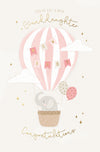 Luxury gold foil 'You've Got A New Granddaughter' Greeting Card by Wishing Well Studios, 8 X 5 Inches