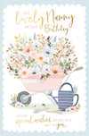 Luxury gold foil 'Lovely Nanny' Birthday Card by Wishing Well Studios, 5 X 8 Inches