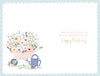 Luxury gold foil 'Lovely Nanny' Birthday Card by Wishing Well Studios, 5 X 8 Inches