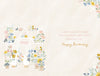 Luxury gold foil 'To A Lovely Sister' Greenhouse Filled With Flowers Birthday Card by Wishing Well Studios, 5 X 8 Inches