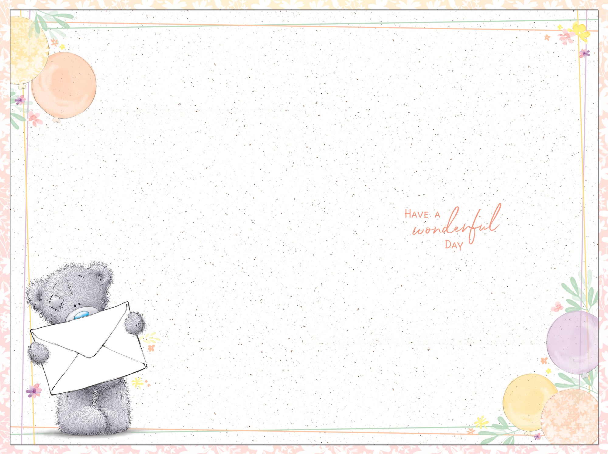 Me to You Birthday Card Tatty Teddy In a Meadow