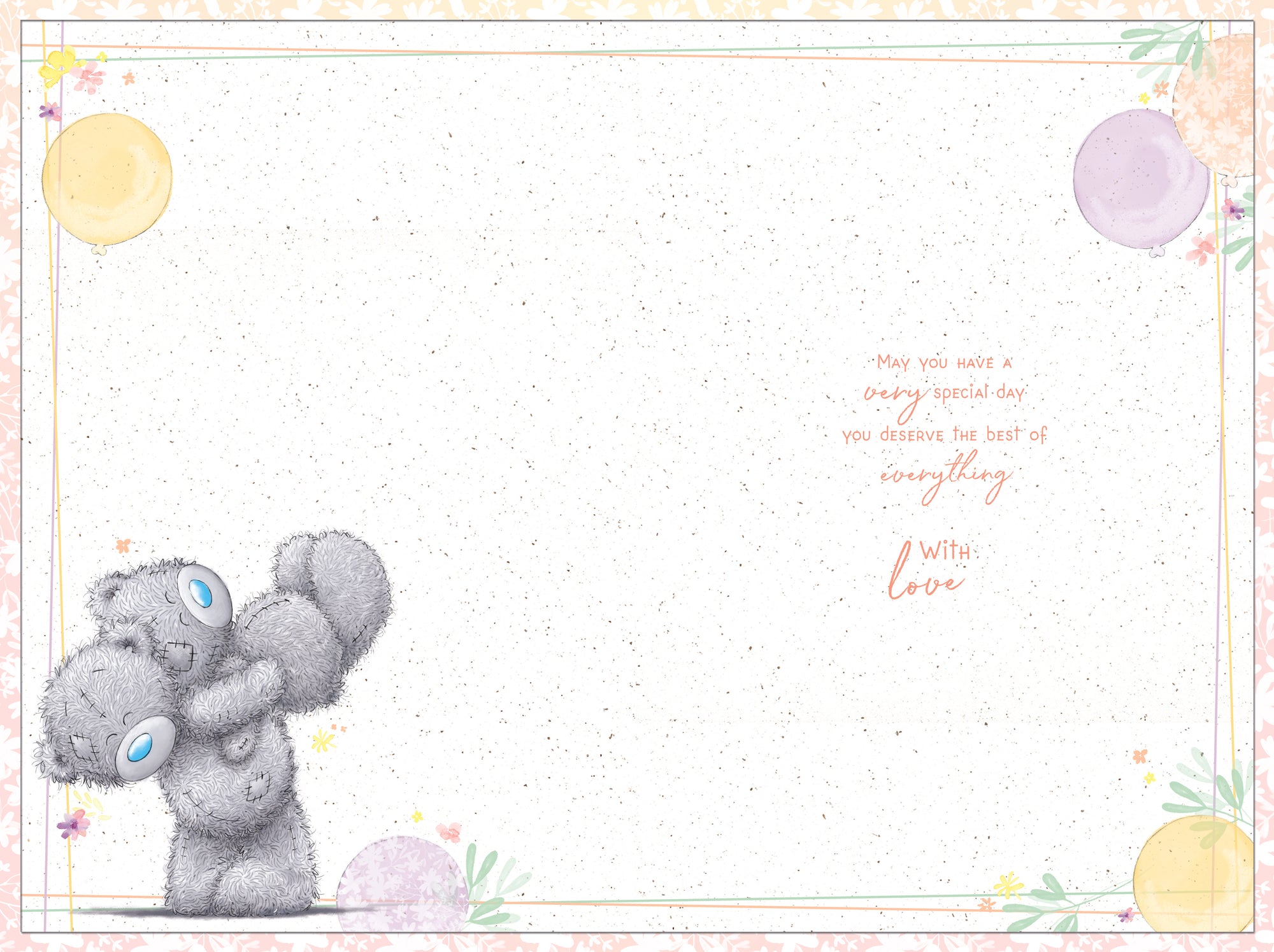 Me to You Birthday Card Tatty Teddy With Cupcakes