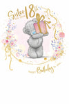 Me to You Tatty Teddy Happy 18th Birthday Sister Greeting Card 6 x 9 inches - Official Collection