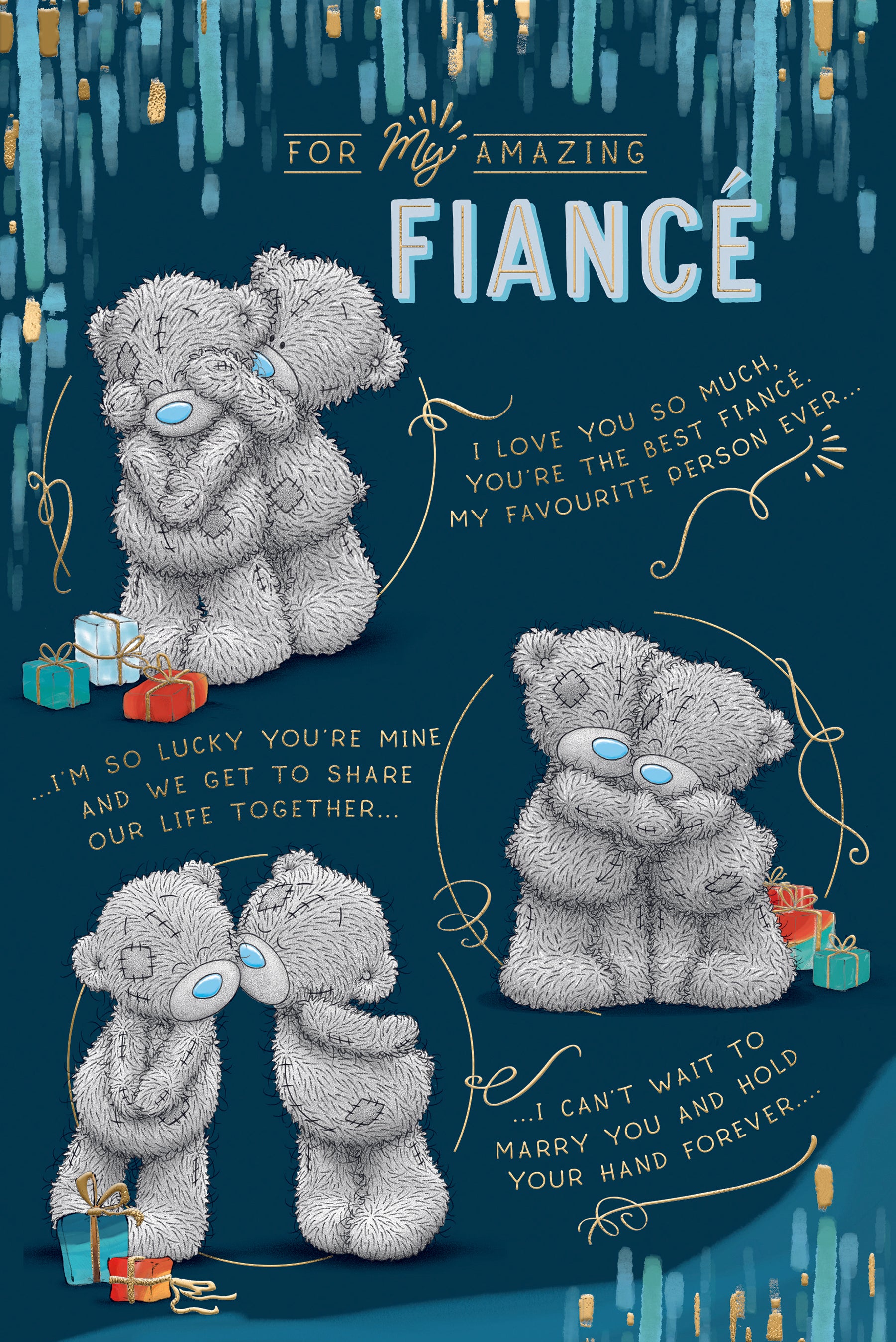Me To You Bear Fiance Birthday Card