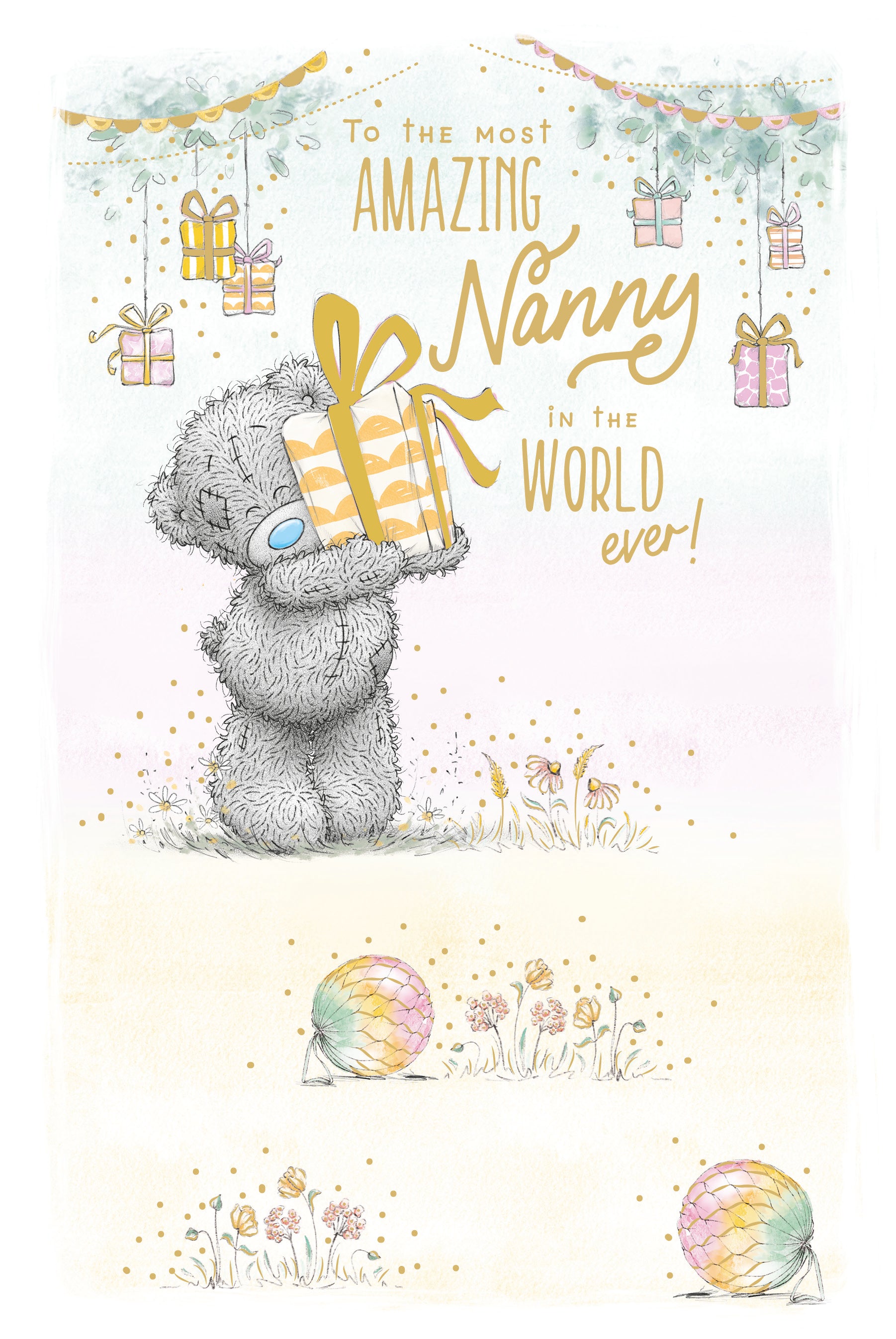 Me to You Tatty Teddy Cute Birthday Card Amazing Nanny - Official Collection