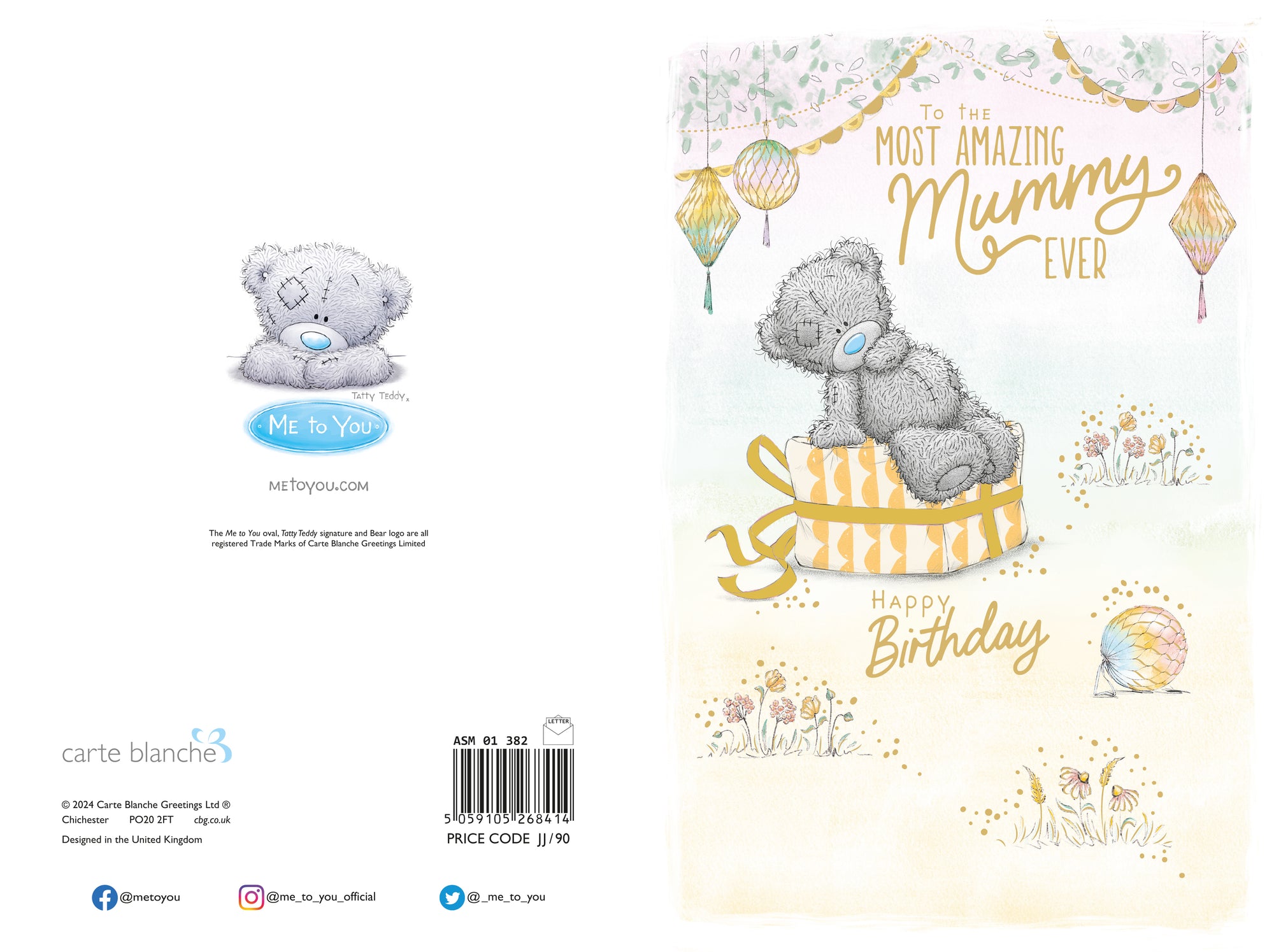 Me To You Most Amazing Mummy Ever Tatty Teddy Birthday Card