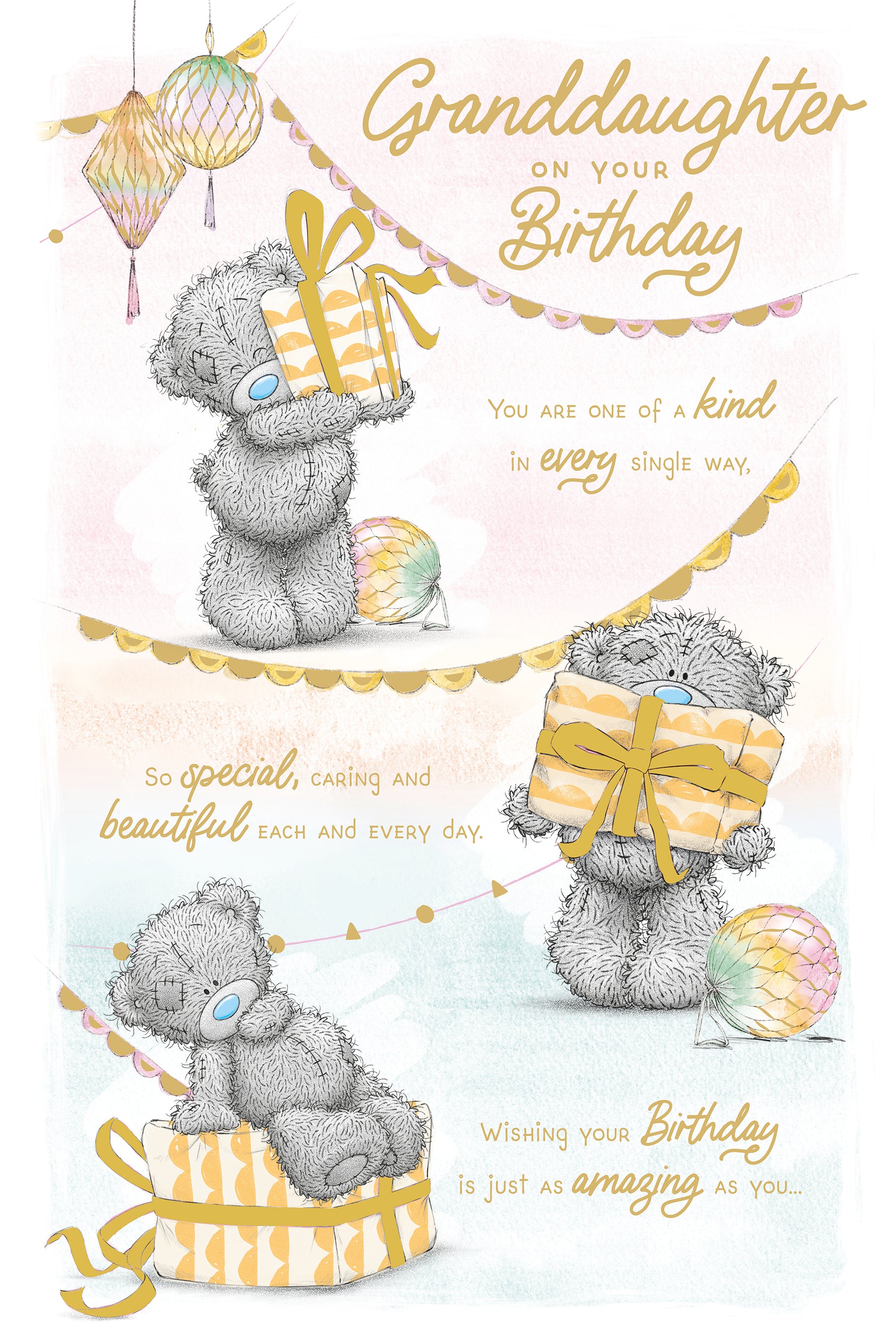 Me to You Tatty Teddy Cute Birthday Card For Granddaughter - Official Collection