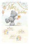 Me to You Tatty Teddy Cute Birthday Card For Nan, Bear With Flowers - Official Collection