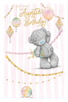 Me to You Tatty Teddy Cute Birthday Card For Auntie, Bear Holding Balloon -Official Collection