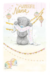 Me to You Tatty Teddy Cute Birthday Card For Nana, Bear With Banner - Official Collection