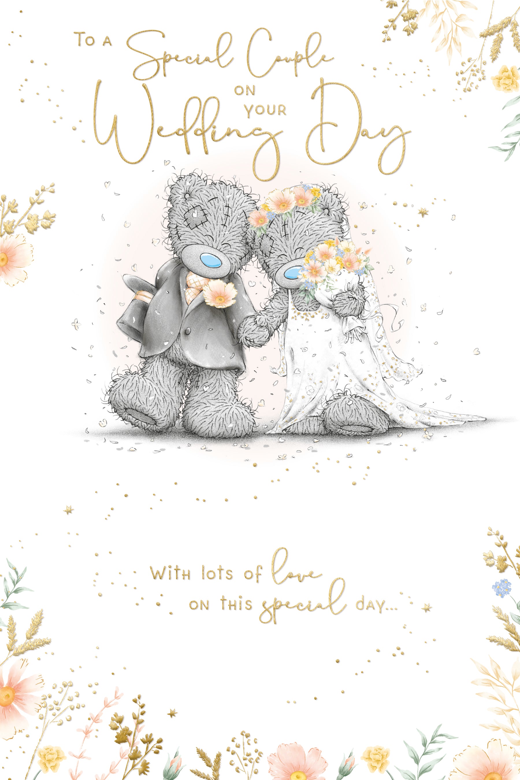 Me to You Tatty Teddy To A Special Couple On Your Wedding Day Greeting Card 6 x 9 Inches - Official Collection