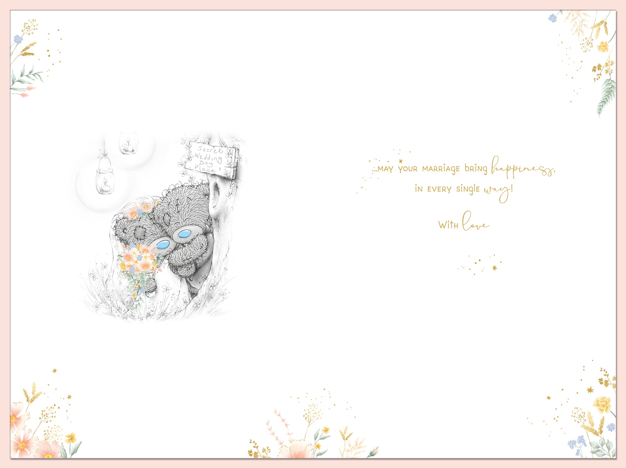 Me to You Tatty Teddy To A Special Couple On Your Wedding Day Greeting Card 6 x 9 Inches - Official Collection